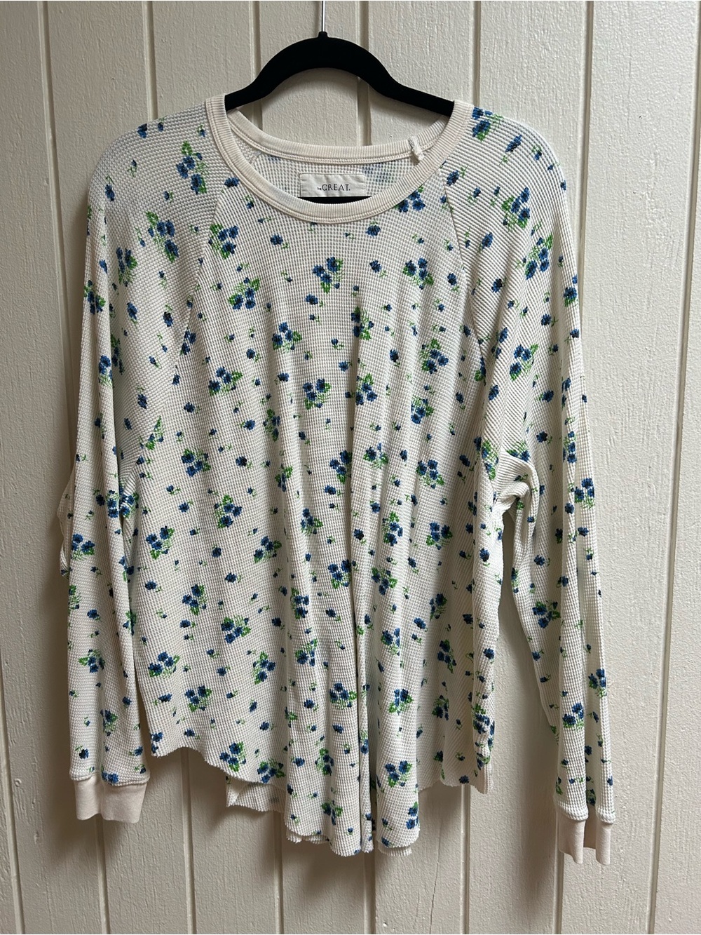 The Great. Floral Thermal Long-Sleeve Tunic Top